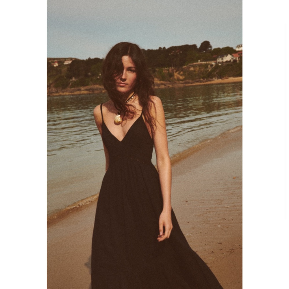 Zara lace insert midi dress